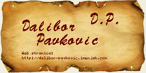 Dalibor Pavković vizit kartica